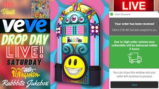 VeVe Drop Day LIVE  Ron English Rabbbits Jukebox amp Record Digital Collectibles NFTs Drop Good Luck [upl. by Arratal706]