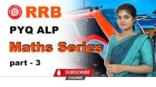 RRB ALP  MATHS SERIES  PYQ  PART3 13112024   EduSprint Academy Trichy [upl. by Pylle]