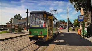 Poland Elbląg tram 2 ride from Królewiecka Energa to Królewiecka Światowid [upl. by Karub]