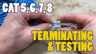 TerminatingTesting Network Cables  CAT 3 CAT5 CAT6 CAT 7 CAT 8 [upl. by Berke483]