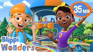 Ultimate Playground  35 Minutes of Blippi Wonders  Kids Cartoons  Party Playtime [upl. by Lorinda]