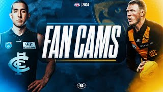 Fan Cams  Carlton v Hawthorn  AFL Round 22 2024 [upl. by Euhsoj]