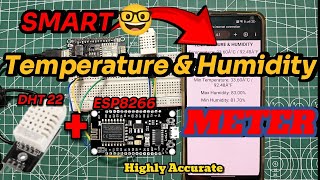 Smart Temperature amp Humidity MeterDHT 22  ESP8266Web InterfaceIn Hindi language [upl. by Sedecrem]