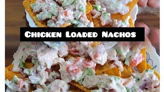 Salad With Nachos Chicken Loaded Nachos yt video subscribe [upl. by Carmena102]