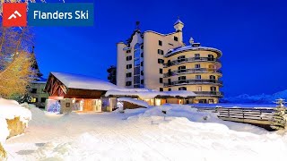 Flanders Ski Hotel  Principi di Piemontes in Sestrière  Italië [upl. by Alecram]