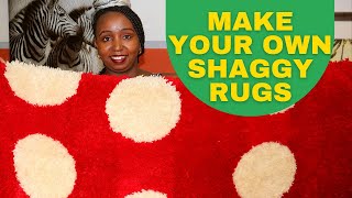 How to make CarpetsMats  How to make Shaggy Rugs  DIY [upl. by Stefano]