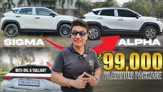 FRONX PLATINUM PACKAGE ₹99000 🔥😍 SIGMA BASE MODIFIED TO TOP MODEL ALPHA WITH DRL  📞7977493577 [upl. by Cire]