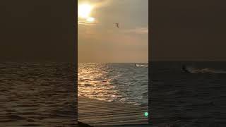 Kiteboarding at Sunset Rodanthe’s Sound Beach Beauty by the Pier [upl. by Nitsa]