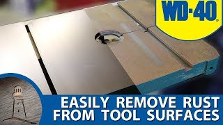 Remove Rust from Tool Tables with WD40 ScotchBrite and Sandpaper [upl. by Lucilia]