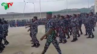 Beautiful Parade Display By Wives Of FCT Police Officers Celebrating POWA 60 At FCT Command [upl. by Yelhs]