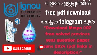 Mmpo 007 free solved previous year question paper pdf links in description [upl. by Ashti]