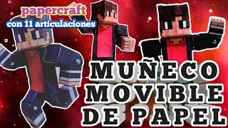 cómo hacer un muñeco movible con 11 articulaciones paso a paso  papercraft manualidades [upl. by Aihsot974]