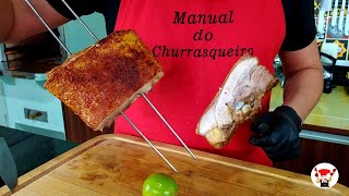 Como Fazer Costelinha de Porco com Pele Pururuca  Churrasco [upl. by Sidnac]