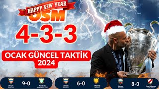 OSM 2024 OCAK GÜNCEL 433 KAZANAN TAKTİK  ONLİNE SOCCER MANAGER [upl. by Hilel331]