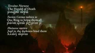 The Prophecy Quenya lyrics in Tengwar  Lord of the Rings The Fellowship Of The Ring [upl. by Ahsinwad]