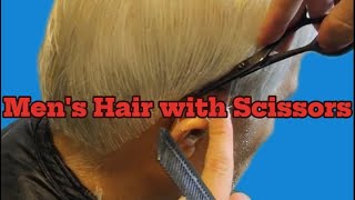 George Clooney Haircut How To Cut Mens Hair with Scissors  Beginners Guide [upl. by Urbain897]