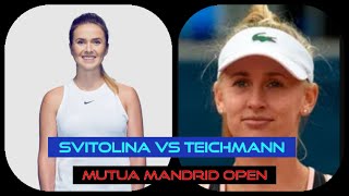 Elina Svitolina vs Jil Teichmann  Mutua Madrid Open  Mandrid Open 2021 [upl. by Direj]