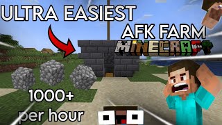 ULTRA EASIEST AFK COBBLESTONE FARM  MINECRAFT  TUTORIAL  HINDIURDU [upl. by Schecter]