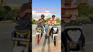 mem bike lu exchange cheskunnam😛bikers duke250 mt15 bikevlog trending shorts shortviral [upl. by Urbannal]