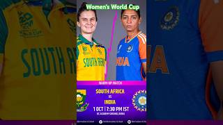 Womens World Cup 2024  India vs South Africa Warm up match cricket womencricketworldcup [upl. by Kaitlyn]