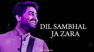 Dil Sambhal Ja Zara  LYRICS  Arijit Singh Mohammad Irfan Ali Saim Bhat [upl. by Demakis]