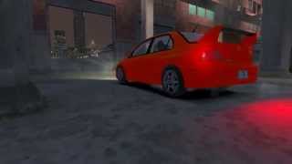 GTA 4  AMAZING Drifting Gymkhana 2  Mitsubishi Evo [upl. by Anoel559]