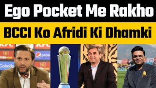 Shahid Afridi Angry Reaction on Team India not coming Pakistan for Champions Trophy 2025 indvspak [upl. by Aramot319]