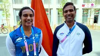 Team Indias Flag Bearers  Sharath Kamal amp PV Sindhu  Paris 2024  JioCinema amp Sports18 [upl. by Ahtibbat]