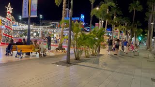 Tenerife  Golden Mile The Christmas Decorations Are UpPlaya Las Americas [upl. by Eatnoj]