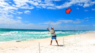 FISHING This Florida BEACH for Pompano Catch and Cook [upl. by Yila]