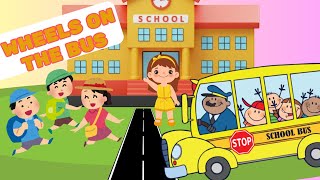 The wheels on the bus  kids songs  English cartoon video for learning  educational cartoon songs [upl. by Nytsud]