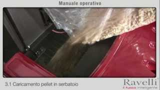 Stufe a pellet Ravelli il caricamento del pellet [upl. by Ardath]