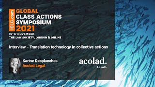 Interview with Karine Desplanches of Acolad Legal [upl. by Hasile]