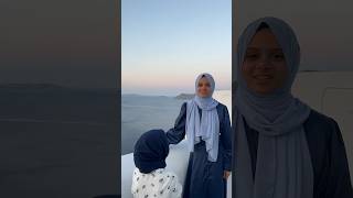 Maryam and Fatima at the stunning Oia Santorini [upl. by Nyrtak302]