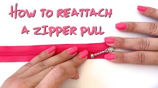 How to reattach a zipper pull [upl. by Marta]