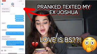 LOVE IS BS LYRIC TEXT PRANK ON MY EX JOSHUA AND FAMILY [upl. by Ayoral564]