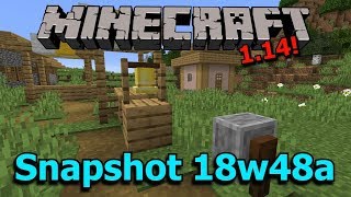 Minecraft 114 Snapshot 18w48a Updated Villages Vines and Grindstone [upl. by Norehs]