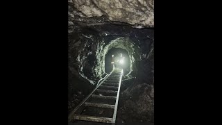 Descending from Level 1 to Level 5 at the Llechfraith Section of the Clogau Gold Mine in Wales [upl. by Ynnavoj]