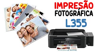 Como imprimir papel fotográfico a4 na impressora L355 [upl. by Refinnej]