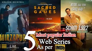 Top 5 Most popular Indian Web Series bollywoodmovies [upl. by Avivah46]