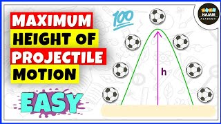 Projectile Motion Maximum Height Equation Physics  PART 2 [upl. by Anegal]