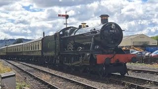 GWR Hall Class 7903 quotForemarke Hallquot Arriving Into Toddington Station 29082022 [upl. by Herrick181]