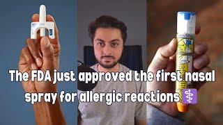 The FDA just approved the first nasal spray for allergic reactions ⚕️ allergy anaphylaxis [upl. by Solana]