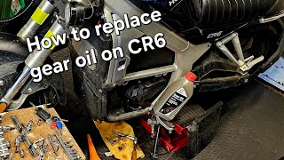 Gear oil replacement tutorial Horwin CR6 [upl. by Anelyak]