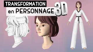 Je me TRANSFORME en PERSONNAGE 3D   modélisation 3ds max [upl. by Twelve536]