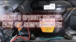 How To Fix Chest amp Upright Freezer Compressor That Wont Start Up Or Freeze Bad Hard Start EASY DIY [upl. by Helsie]