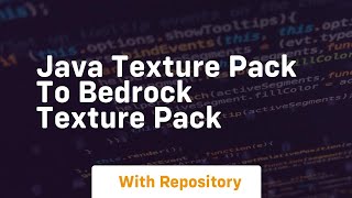 java texture pack to bedrock texture pack [upl. by Lathrope]