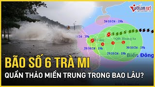 Bão Trà Mi quần thảo miền Trung trong bao lâu trước khi quay ngược ra biển  Báo VietNamNet [upl. by Frasquito638]