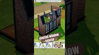 How to build slanted windows in The Sims 4 sims4 sims4 sims4tutorial thesims4 sims4build [upl. by Buiron]