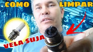 COMO LIMPAR A VELA DE IGNIÇÃO [upl. by Julianne569]